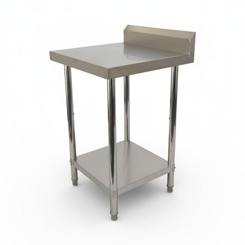 (ECON Range) 600(L)x 600(D)x 900(H) Splash Back 2 TIER SS304 1.00mm Stainless Steel Bench/ Work Table