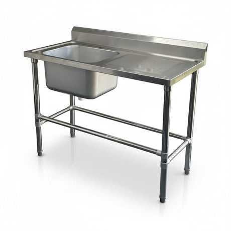Fully Integrated Sink (No visible seams/joins) 1200x600x900 Left/Right EZ Stainless Pty Ltd