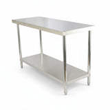 (BUDGET Range) 1800(L)x 600(D)x 900(H) 2 TIER SS304 1.00mm Stainless Steel Bench/ Work Table EZ Stainless Pty Ltd