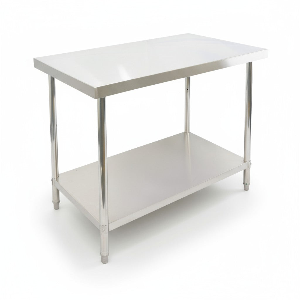 (ECON Range) 1200(L)x 600(D)x 900(H) 2 TIER SS304 1.00mm Stainless Steel Bench/ Work Table EZ Stainless Pty Ltd