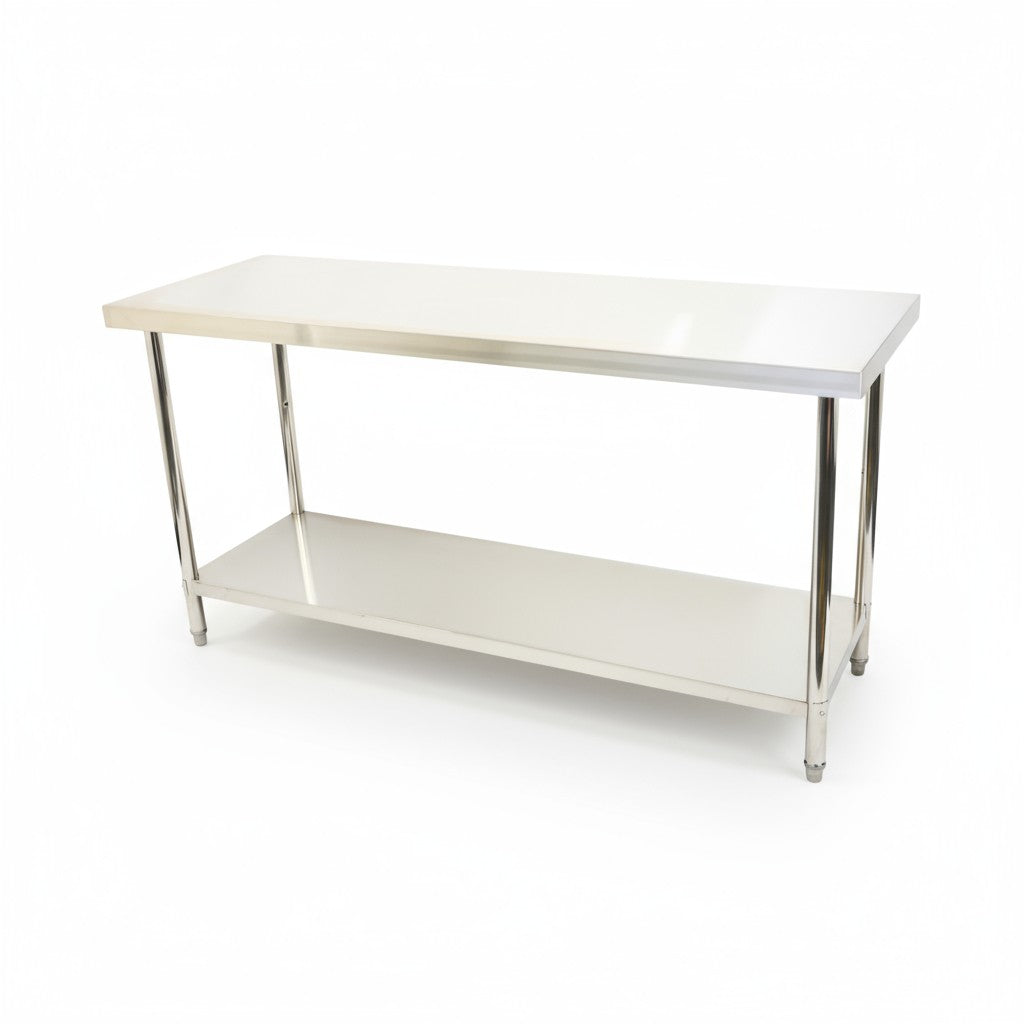 (BUDGET Range) 2000(L)x 600(D)x 900(H) 2 TIER SS304 1.00mm Stainless Steel Bench/ Work Table EZ Stainless Pty Ltd