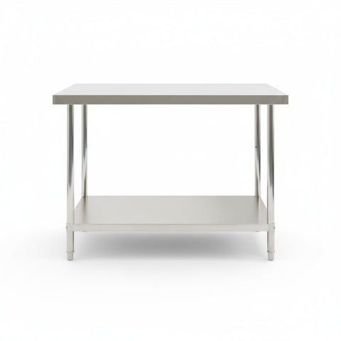 (ECON Range) 1200(L)x 600(D)x 900(H) 2 TIER SS304 1.00mm Stainless Steel Bench/ Work Table EZ Stainless Pty Ltd