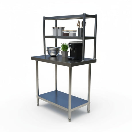 2000x600x900 + 2000x320x700 Combo Deal. Stainless steel bench with top shelf. EZ Stainless Pty Ltd