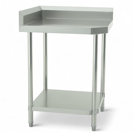 720(L) x720(D) x900(H) (+130mm Splash) 2 Tier Stainless Steel Corner Bench/ Worktable for Kitchen and Food Prep (Fit 600mm Deep system) EZ Stainless