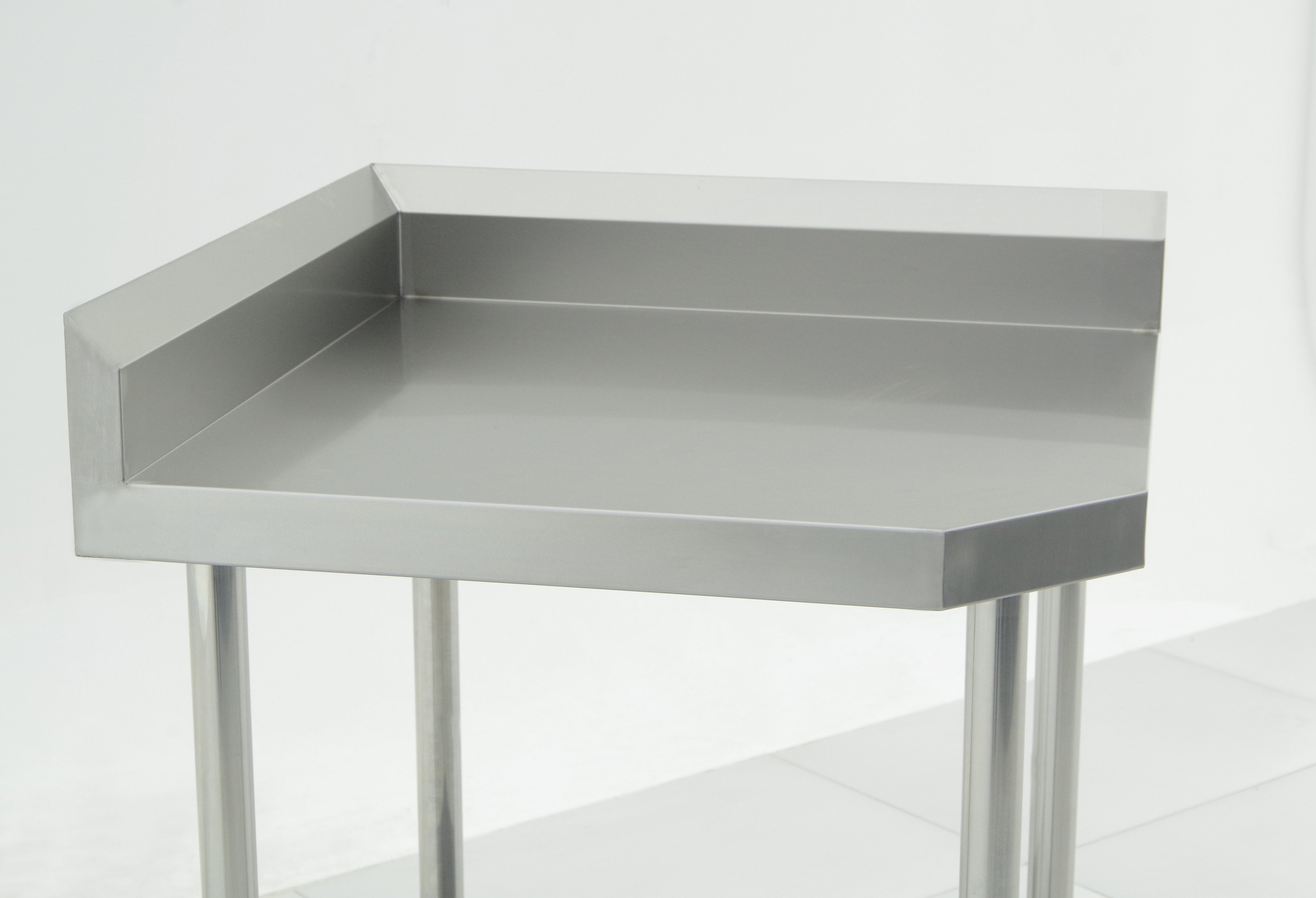 700(L) x700(D) x900(H) (+130mm Splash) 2 Tier Stainless Steel Corner Bench/ Worktable for Kitchen and Food Prep (Fit 600mm Deep system) EZ Stainless