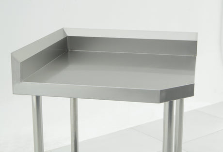 720(L) x720(D) x900(H) (+130mm Splash) 2 Tier Stainless Steel Corner Bench/ Worktable for Kitchen and Food Prep (Fit 600mm Deep system) EZ Stainless
