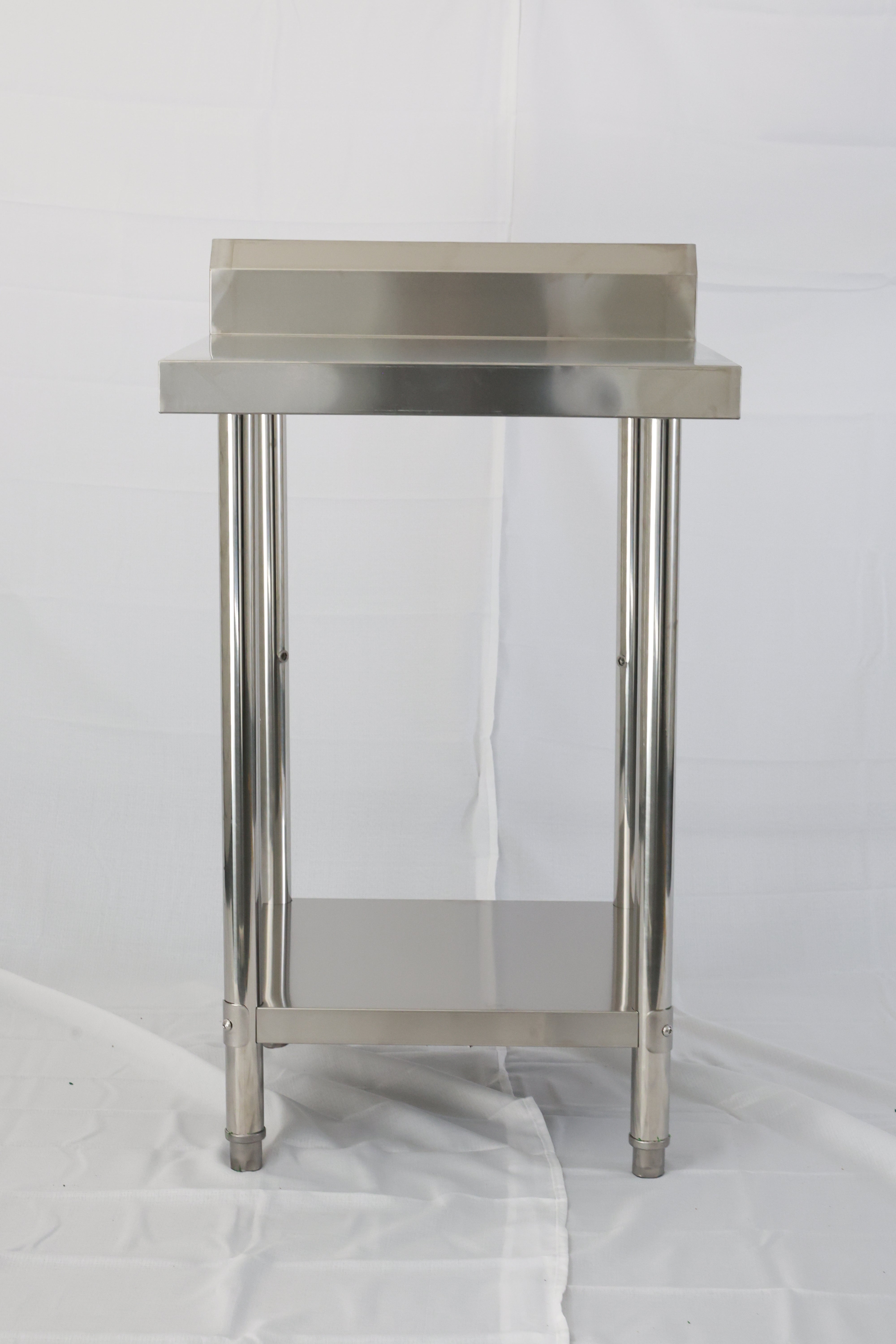 600(L) x600(D) x900(H)+120(H) Splash back 2 Tier Stainless Steel Bench/ Worktable for Kitchen and Food Prep EZ Stainless