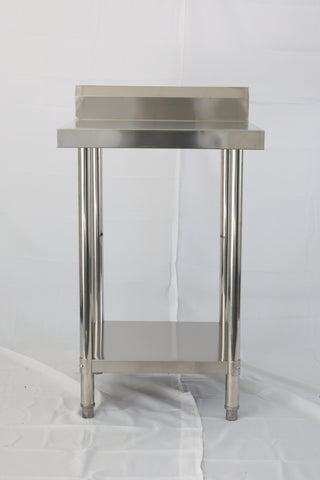 600(L) x600(D) x900(H)+120(H) Splash back 2 Tier Stainless Steel Bench/ Worktable for Kitchen and Food Prep EZ Stainless