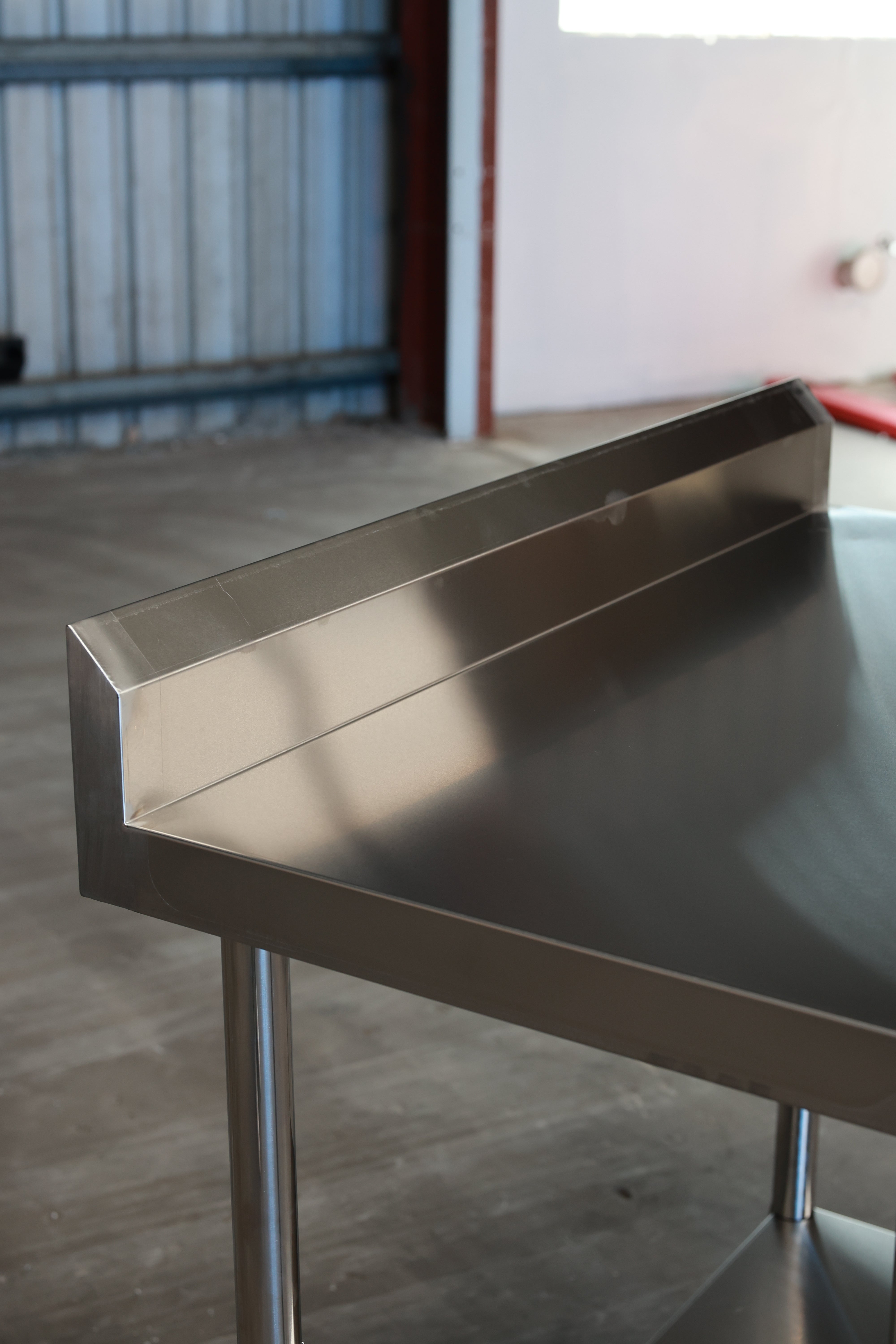 1000(L) x700(D) x900(H)+120(H) Splash back 2 Tier Stainless Steel Bench/ Worktable for Kitchen and Food Prep EZ Stainless