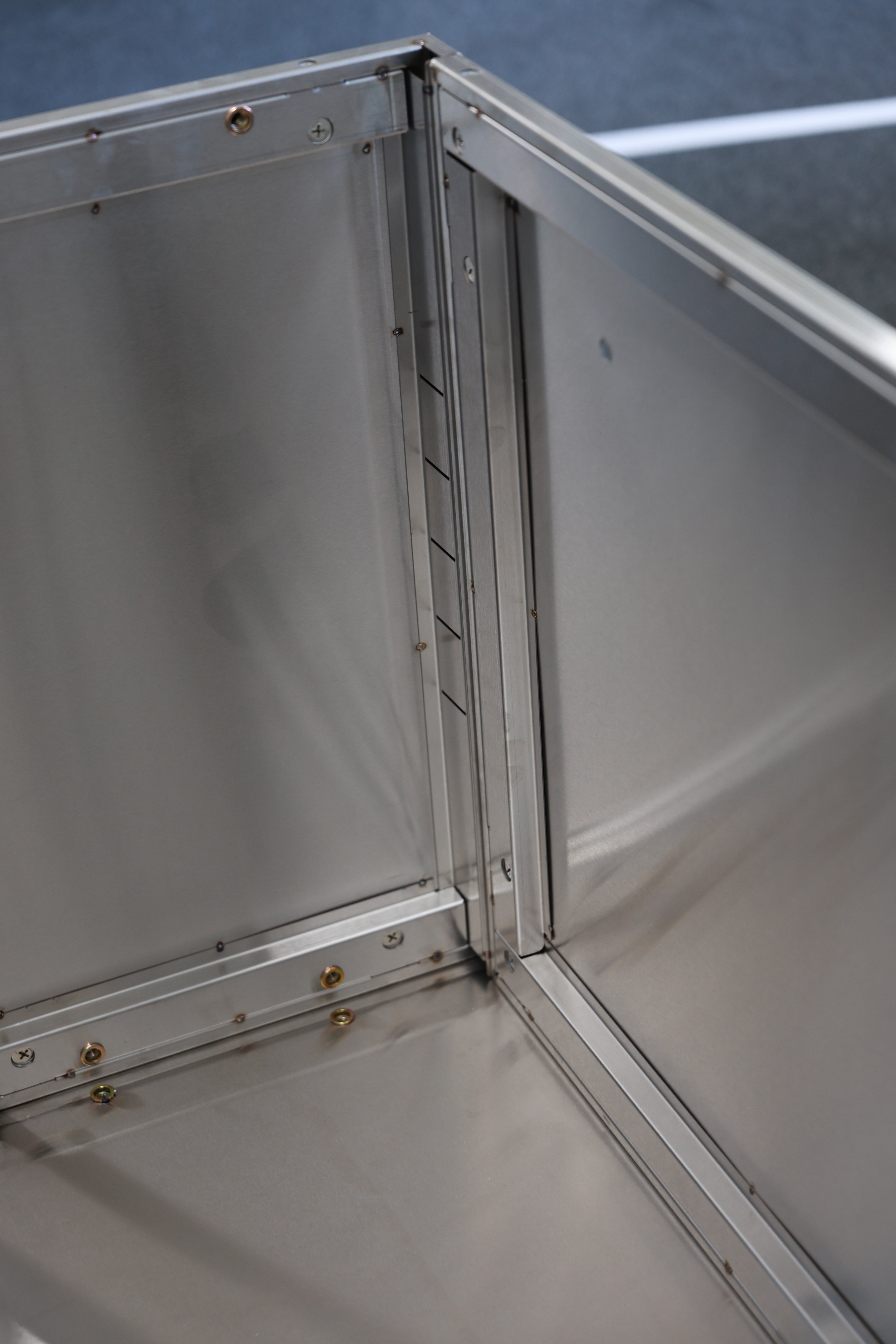 Slide Door Cabinet With Bench Top 1200(L) x 600(D) x 900(H) EZ Stainless Pty Ltd