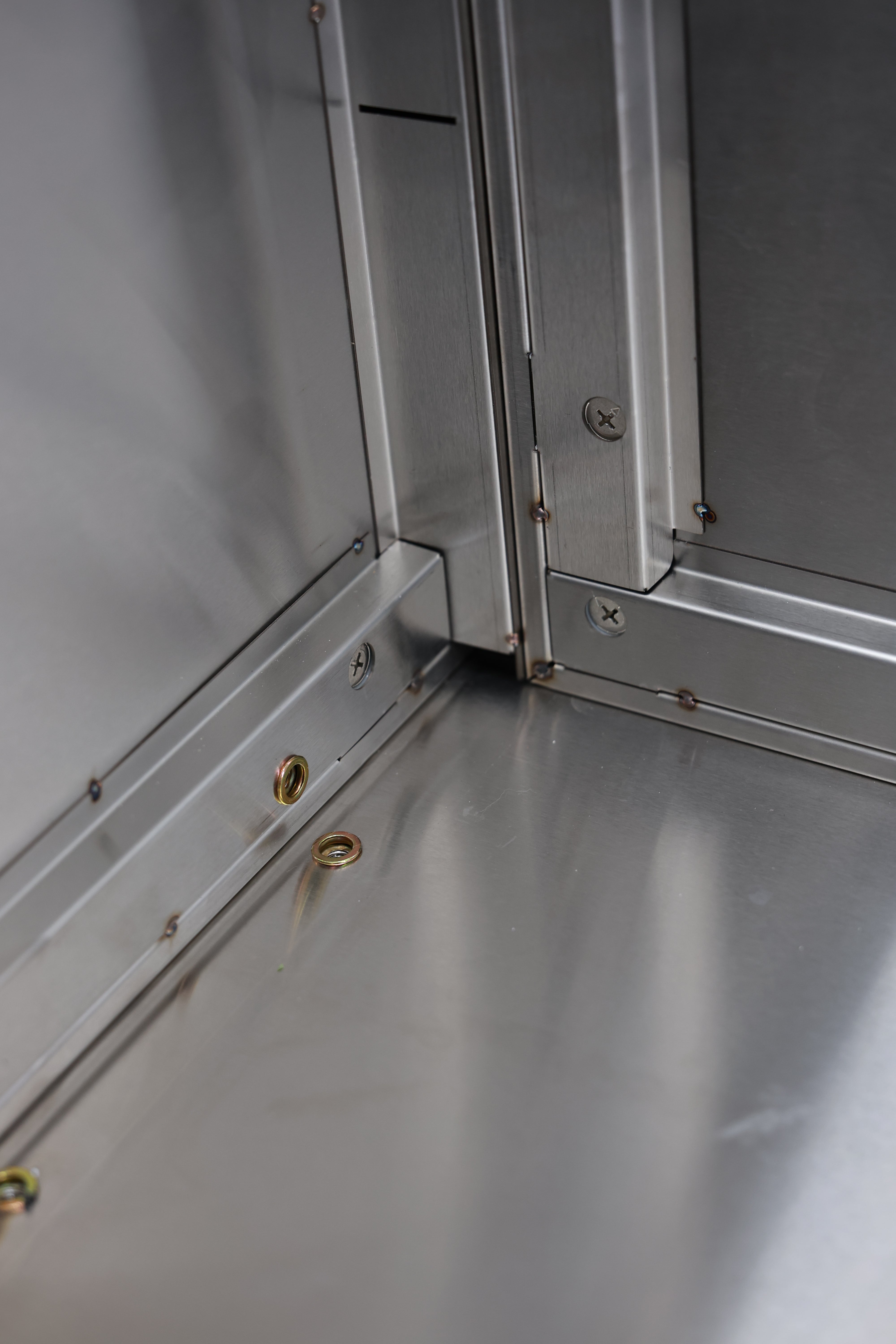 Slide Door Cabinet With Bench Top 1200(L) x 600(D) x 900(H) EZ Stainless Pty Ltd