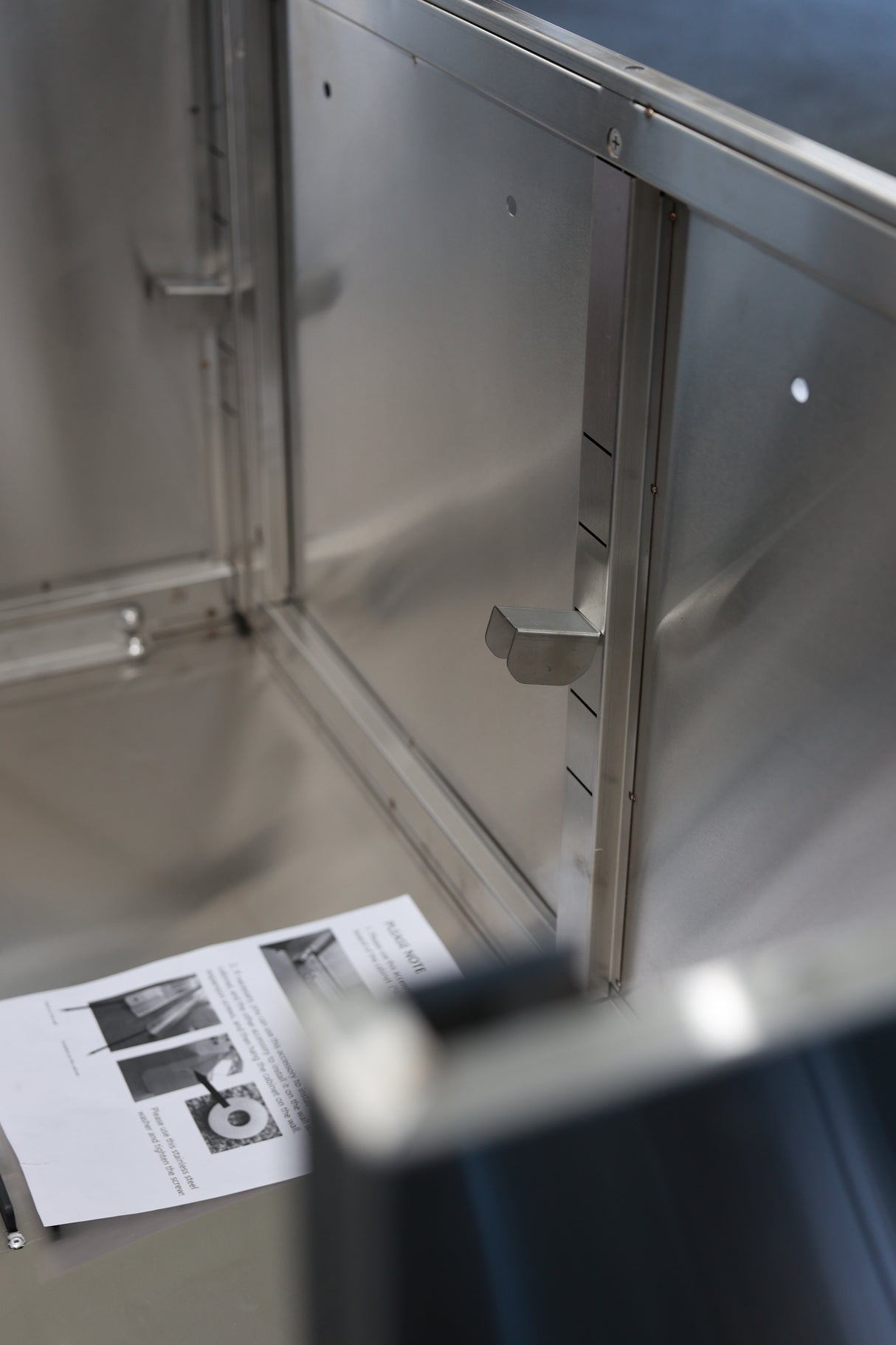 Wall Mount Cabinet with sliding door 1800x400x650 EZ Stainless Pty Ltd