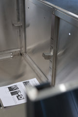 Wall Mount Cabinet with sliding door 1800x400x650 EZ Stainless Pty Ltd