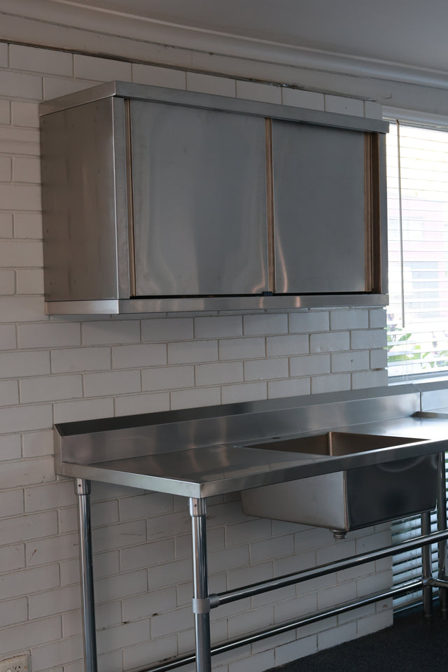 Wall Mount Cabinet with sliding door 1800x400x650 EZ Stainless Pty Ltd