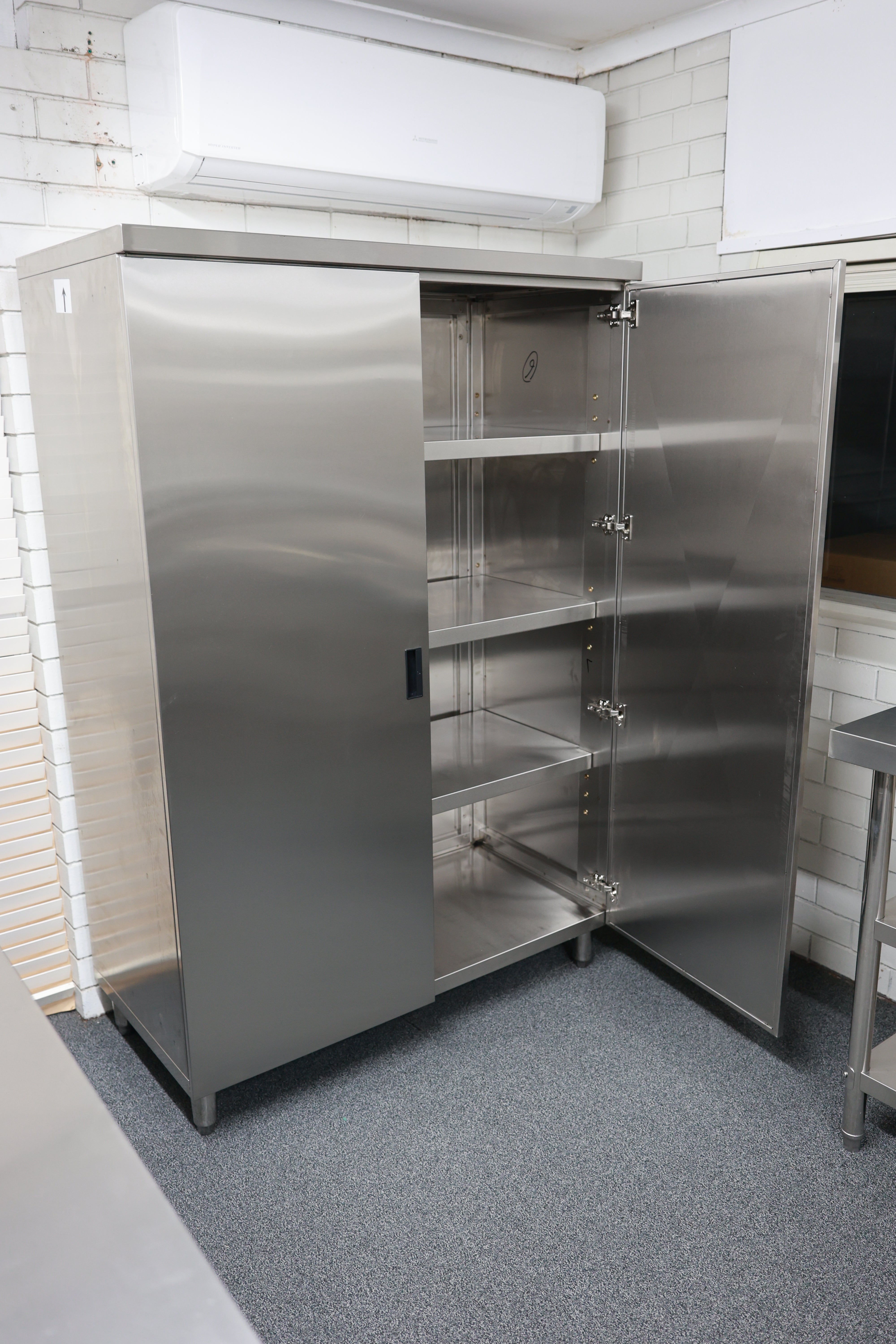 (#XD005) 1200x600x1800 Hinged door cabinet 120KG (Brand New, Pick up only, 5 left) EZ Stainless Pty Ltd