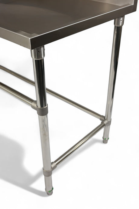 Single Centre Sink with 120mm Splash Back 1800(L) x 700(D) x 900(H) EZ Stainless Pty Ltd