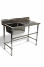 Single Left Sink with 120mm Splash Back 1200(L) x 700(D) x 900(H) EZ Stainless Pty Ltd