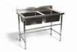 Double Sink with 120mm Splash Back 1200(L) x 700(D) x 900(H) EZ Stainless Pty Ltd