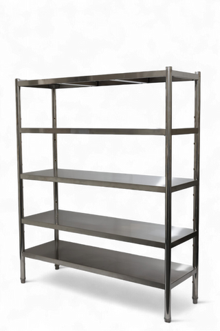 1000(L) x 400(D) x 1800(H) 5 Tier Rack/Shelving Unit for Food storage, Cold Room and Dry Storage EZ Stainless Pty Ltd