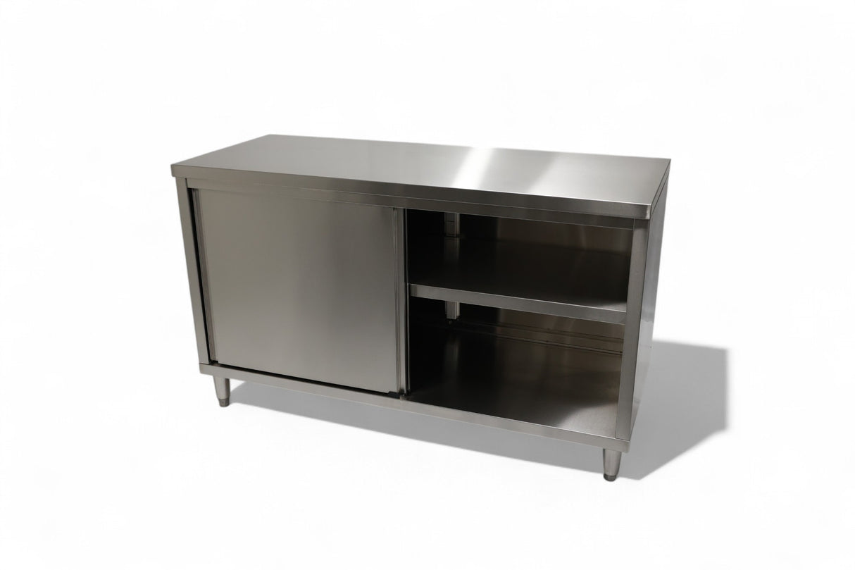 Stainless steel Cabinet SS304 TOP with Slide Door 1500(L) x 600(D) x 900(H) EZ Stainless Pty Ltd