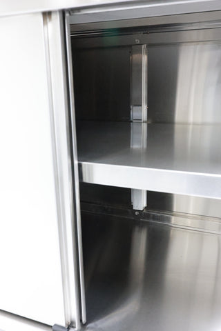 Slide Door Cabinet With Bench Top 1200(L) x 600(D) x 900(H) EZ Stainless Pty Ltd