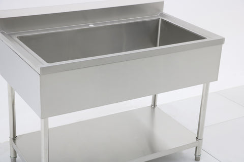 Mega Big Sink with 120mm Splash Back 1200(L) x 700(D) x 900(H) (Copy) EZ Stainless Pty Ltd