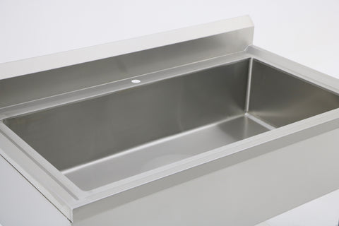 Mega Big Sink with 120mm Splash Back 1200(L) x 700(D) x 900(H) (Copy) EZ Stainless Pty Ltd