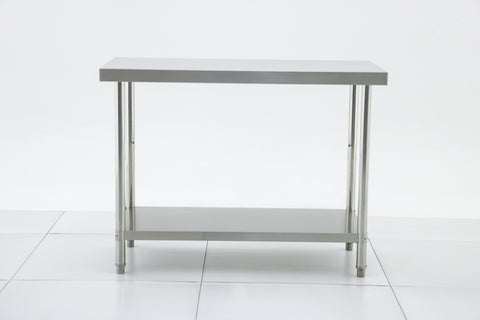 1000(L) x600(D) x900(H) 2 Tier Stainless Steel (FLAT) Bench/ Worktable for Kitchen and Food Prep EZ Stainless