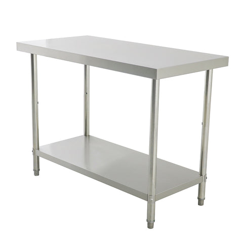 1000(L) x600(D) x900(H) 2 Tier Stainless Steel (FLAT) Bench/ Worktable for Kitchen and Food Prep EZ Stainless
