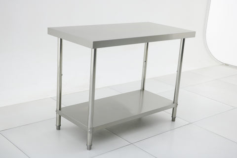 1000(L) x600(D) x900(H) 2 Tier Stainless Steel (FLAT) Bench/ Worktable for Kitchen and Food Prep EZ Stainless
