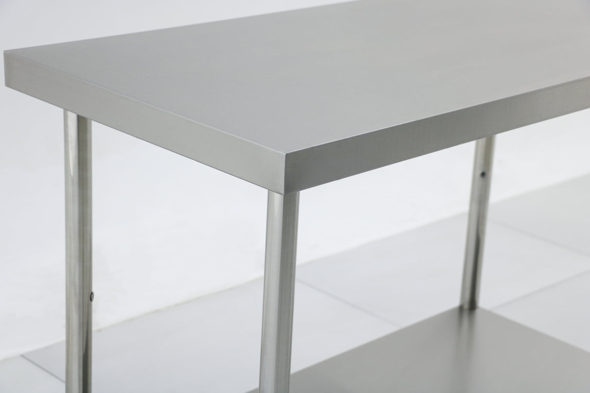 (BUDGET Range) 1800(L)x 600(D)x 900(H) 2 TIER SS304 1.00mm Stainless Steel Bench/ Work Table EZ Stainless Pty Ltd