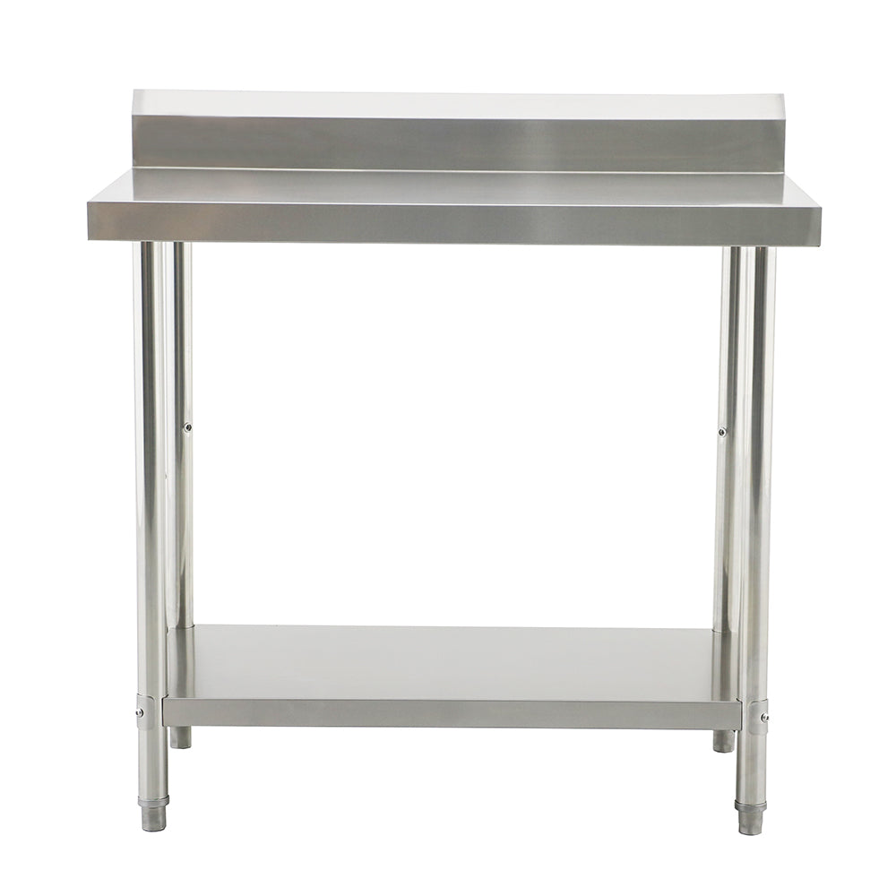 (600mm Deep) Econ range 1.0mm SS304 Stainless Steel Benches with Splash Back EZ Stainless Pty Ltd