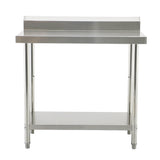 (600mm Deep) Econ range 1.0mm SS304 Stainless Steel Benches with Splash Back EZ Stainless Pty Ltd