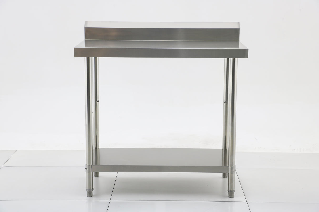 (600mm Deep) Econ range 1.0mm SS304 Stainless Steel Benches with Splash Back EZ Stainless Pty Ltd