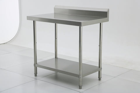 (700mm Deep) Econ range 1.0mm SS304 Stainless Steel Benches with Splash Back EZ Stainless Pty Ltd