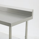 (600mm Deep) Econ range 1.0mm SS304 Stainless Steel Benches with Splash Back EZ Stainless Pty Ltd