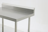 (600mm Deep) Econ range 1.0mm SS304 Stainless Steel Benches with Splash Back EZ Stainless Pty Ltd