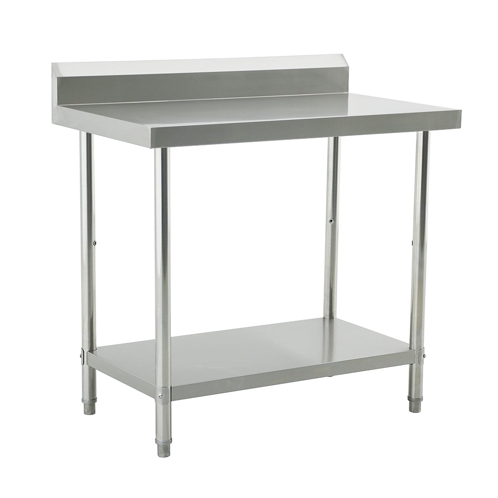 (600mm Deep) Econ range 1.0mm SS304 Stainless Steel Benches with Splash Back EZ Stainless Pty Ltd