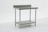 (600mm Deep) Econ range 1.0mm SS304 Stainless Steel Benches with Splash Back EZ Stainless Pty Ltd