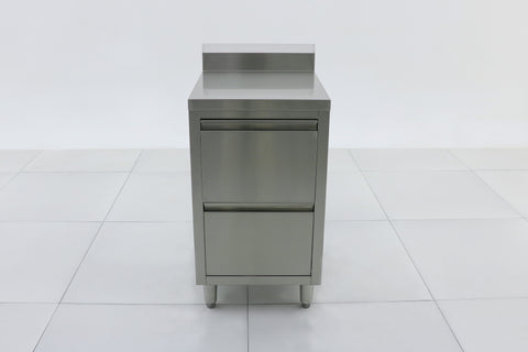 Stainless Steel Cabinet with TWO Pull Out Drawers with splash back (set of two) EZ Stainless Pty Ltd