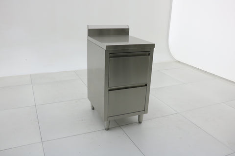 Stainless Steel Cabinet with TWO Pull Out Drawers with splash back (set of two) EZ Stainless Pty Ltd