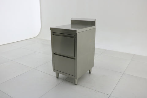 Stainless Steel Cabinet with TWO Pull Out Drawers with splash back (set of two) EZ Stainless Pty Ltd
