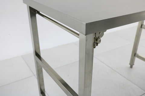 1.2mm SS304 Heavy Duty Foldable Stainless steel bench 1500x600x900 EZ Stainless Pty Ltd