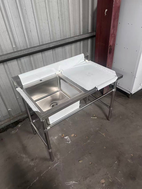 (#XD004) 1200x700x900 LEFT SINK free 50mm waste (Brand New, Little marks, Pick up only, 2 left) EZ Stainless Pty Ltd