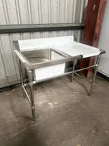 (#XD004) 1200x700x900 LEFT SINK free 50mm waste (Brand New, Little marks, Pick up only, 2 left) EZ Stainless Pty Ltd