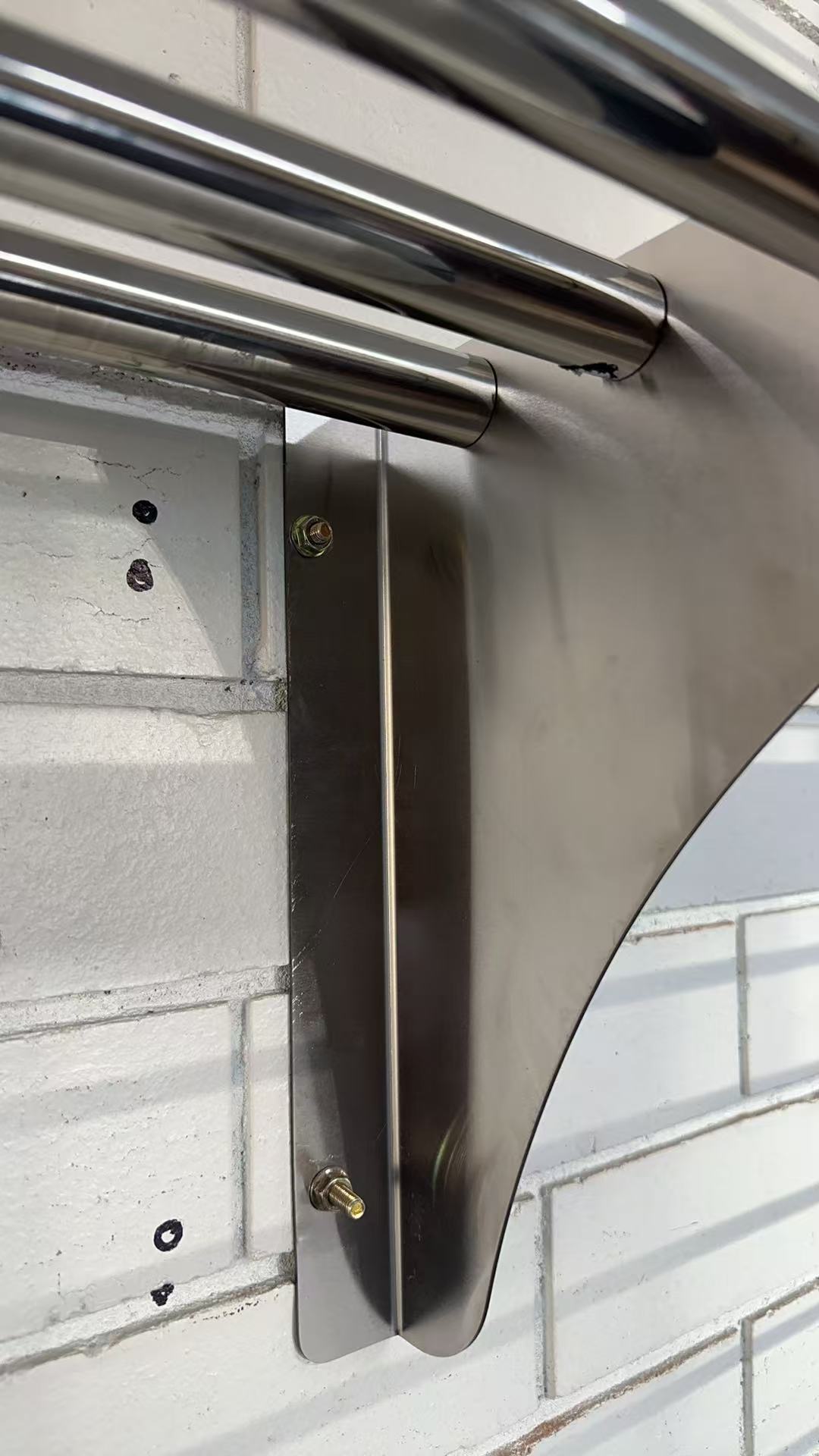 Wall Mounted Shelf - PIPE SHELF 1500(L) x 300(D) EZ Stainless Pty Ltd