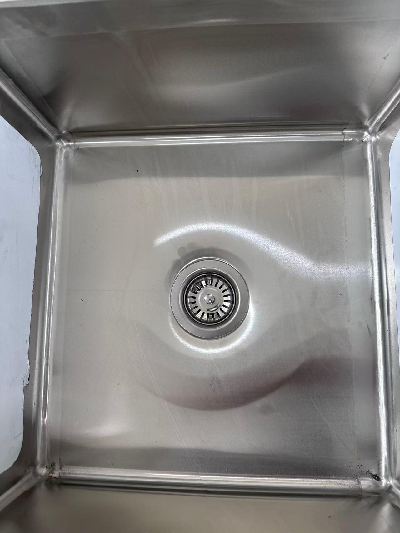 (#XD009) 1200x700x900 Right sink with drain fitted + bottom shelf (Pick up only, 1 left) Ex-display model EZ Stainless Pty Ltd