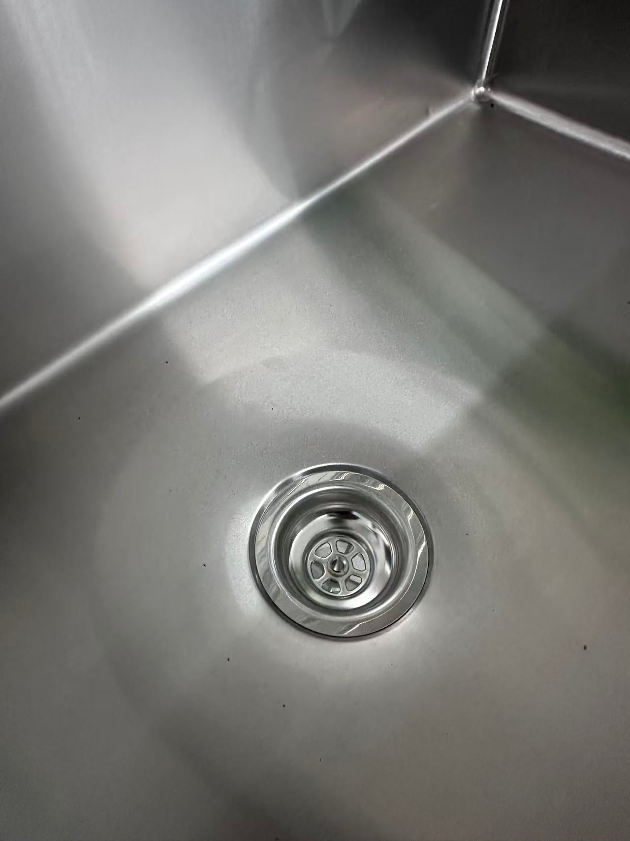 Mega Big Sink with 120mm Splash Back 1200(L) x 700(D) x 900(H) with adjustable shelf EZ Stainless Pty Ltd
