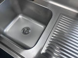 Fully Integrated Sink (No visible seams/joins) 1200x600x900 Left/Right EZ Stainless Pty Ltd