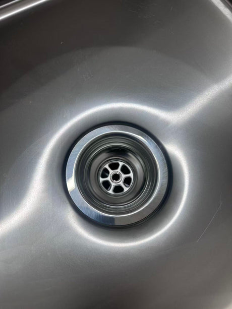 (#XD012) 1800x700x900 Right Double Sink with drain fitted + bottom shelf (Pick up only, 1 left) Ex-display model EZ Stainless Pty Ltd